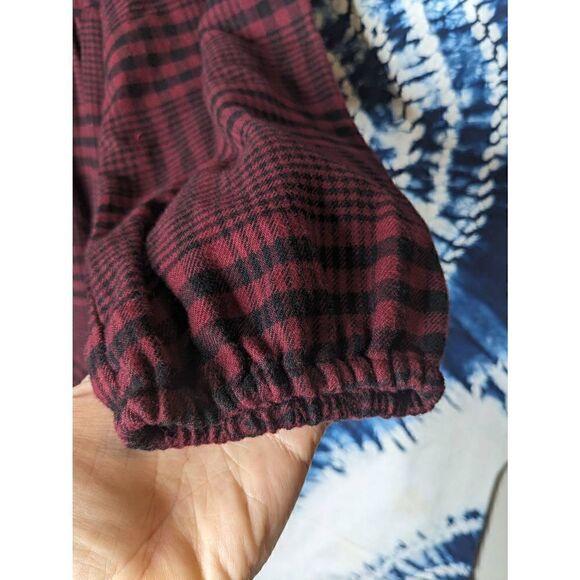 Wild Fable Red Plaid Babydoll Dress Small - Picture 3 of 10
